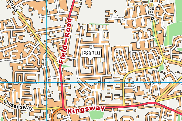 IP28 7LU map - OS VectorMap District (Ordnance Survey)