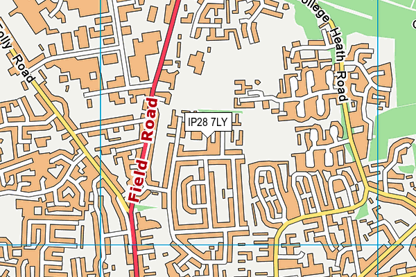 IP28 7LY map - OS VectorMap District (Ordnance Survey)