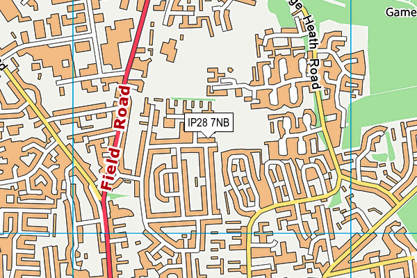 IP28 7NB map - OS VectorMap District (Ordnance Survey)