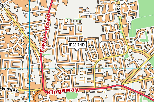 IP28 7ND map - OS VectorMap District (Ordnance Survey)