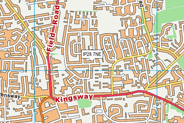 IP28 7NE map - OS VectorMap District (Ordnance Survey)