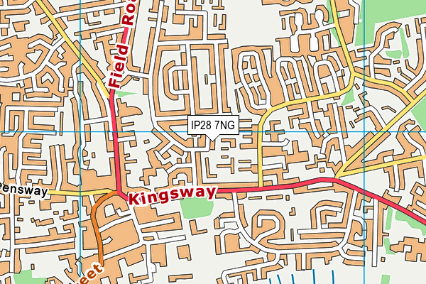 IP28 7NG map - OS VectorMap District (Ordnance Survey)