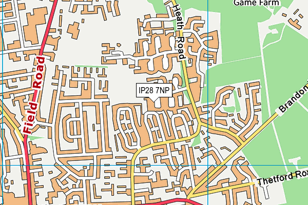 IP28 7NP map - OS VectorMap District (Ordnance Survey)