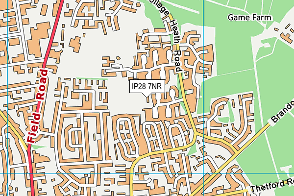 IP28 7NR map - OS VectorMap District (Ordnance Survey)