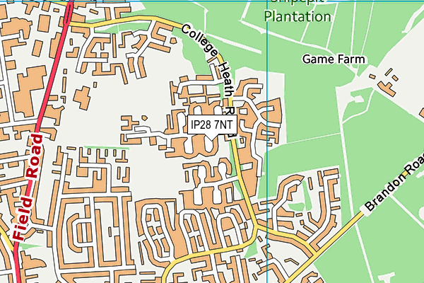 IP28 7NT map - OS VectorMap District (Ordnance Survey)