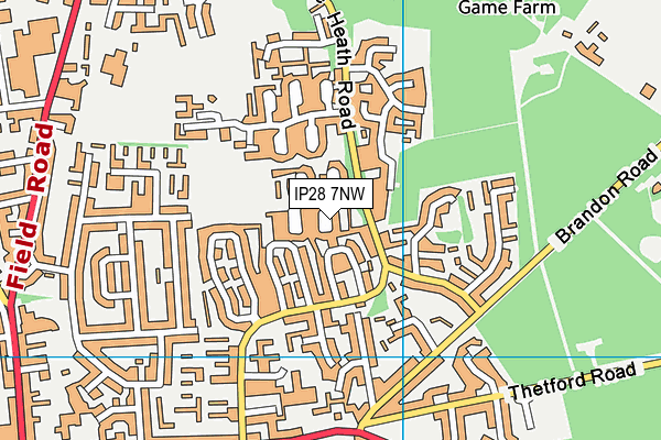 IP28 7NW map - OS VectorMap District (Ordnance Survey)