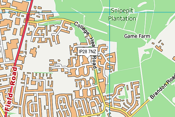 IP28 7NZ map - OS VectorMap District (Ordnance Survey)