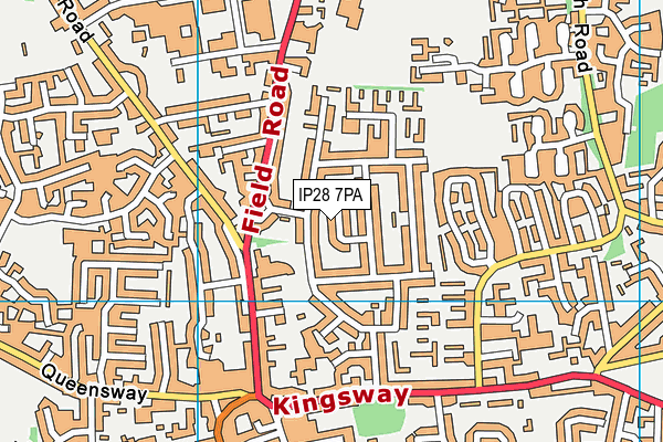 IP28 7PA map - OS VectorMap District (Ordnance Survey)