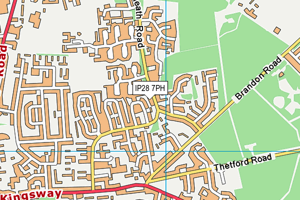 IP28 7PH map - OS VectorMap District (Ordnance Survey)