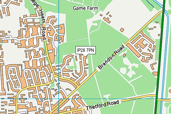 IP28 7PN map - OS VectorMap District (Ordnance Survey)