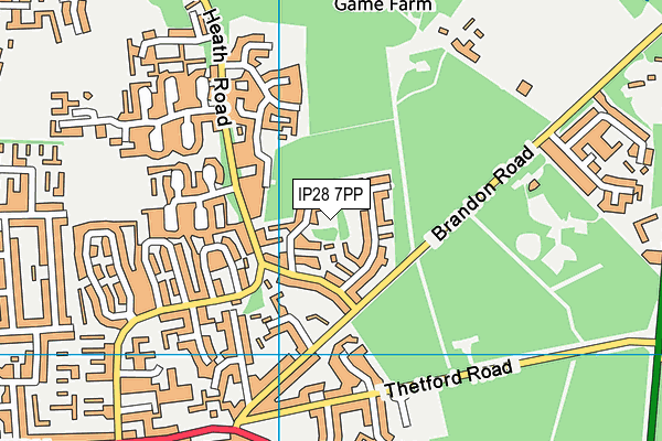 IP28 7PP map - OS VectorMap District (Ordnance Survey)