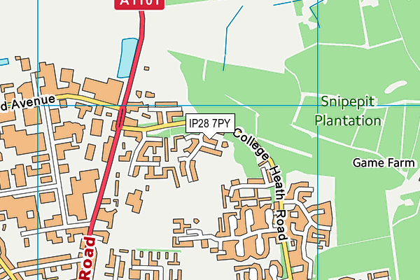 IP28 7PY map - OS VectorMap District (Ordnance Survey)