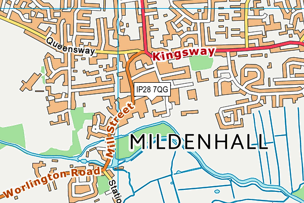 IP28 7QG map - OS VectorMap District (Ordnance Survey)