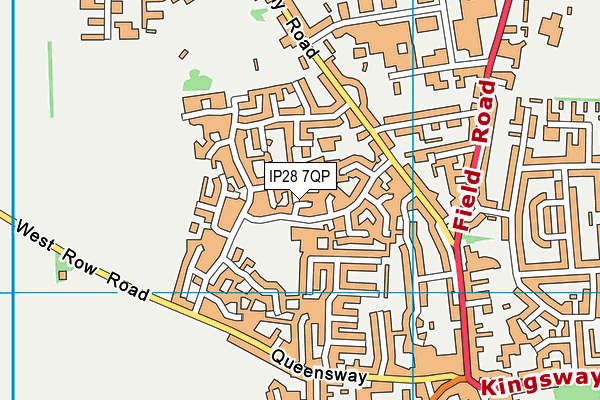 IP28 7QP map - OS VectorMap District (Ordnance Survey)