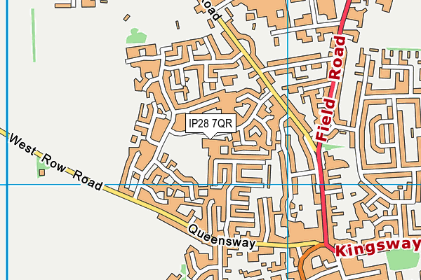 IP28 7QR map - OS VectorMap District (Ordnance Survey)
