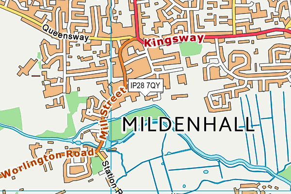 IP28 7QY map - OS VectorMap District (Ordnance Survey)