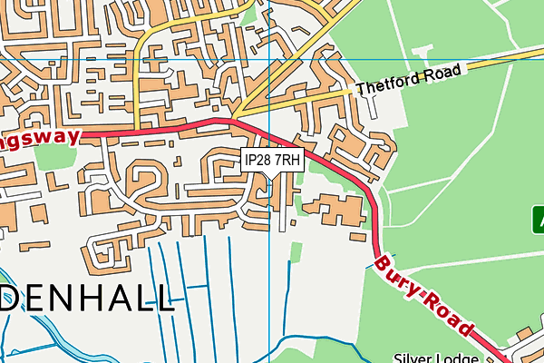 IP28 7RH map - OS VectorMap District (Ordnance Survey)