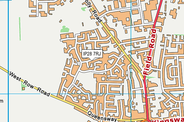 IP28 7RJ map - OS VectorMap District (Ordnance Survey)