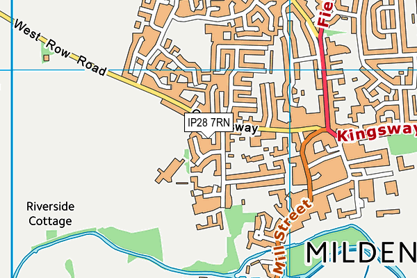 IP28 7RN map - OS VectorMap District (Ordnance Survey)