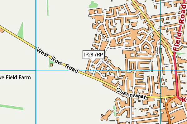 IP28 7RP map - OS VectorMap District (Ordnance Survey)