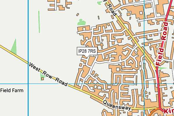 IP28 7RS map - OS VectorMap District (Ordnance Survey)
