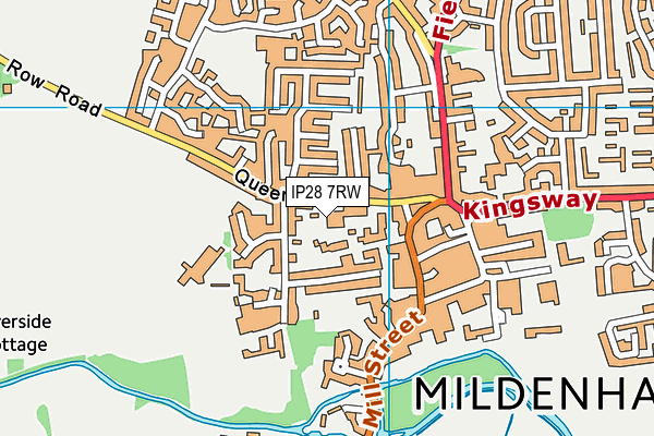 IP28 7RW map - OS VectorMap District (Ordnance Survey)