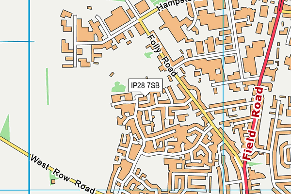 IP28 7SB map - OS VectorMap District (Ordnance Survey)