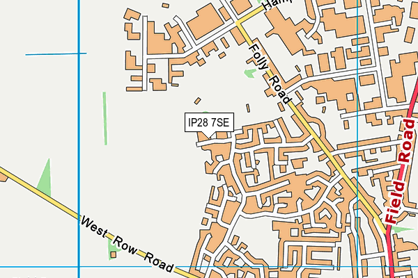 IP28 7SE map - OS VectorMap District (Ordnance Survey)