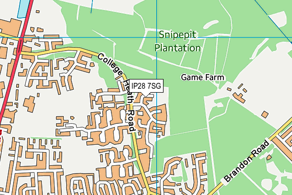 IP28 7SG map - OS VectorMap District (Ordnance Survey)