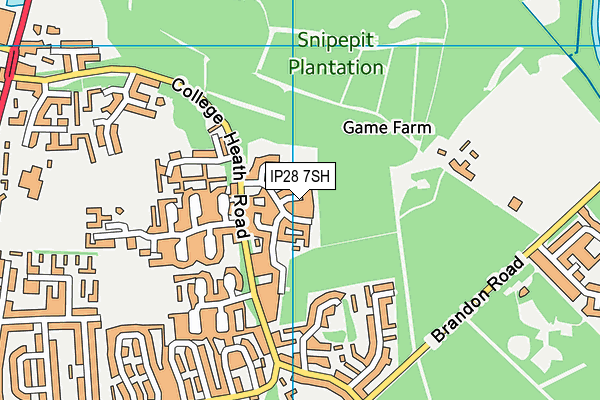 IP28 7SH map - OS VectorMap District (Ordnance Survey)