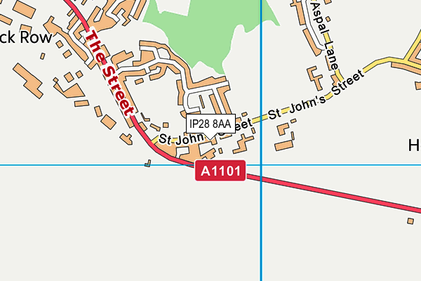 IP28 8AA map - OS VectorMap District (Ordnance Survey)