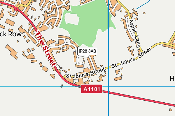 IP28 8AB map - OS VectorMap District (Ordnance Survey)