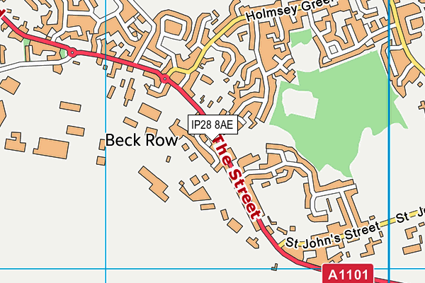 Beck Row Primary Academy map (IP28 8AE) - OS VectorMap District (Ordnance Survey)