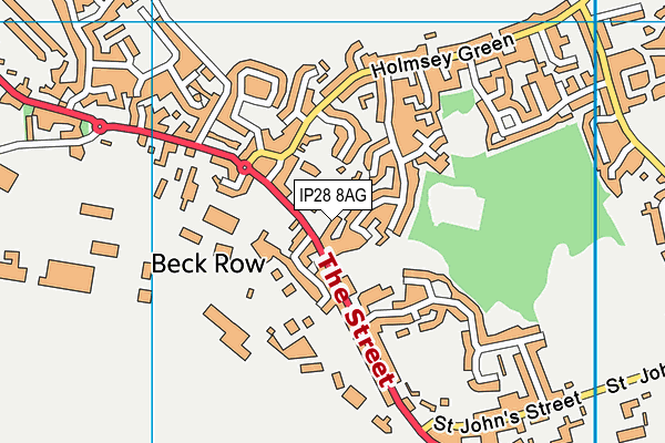 IP28 8AG map - OS VectorMap District (Ordnance Survey)