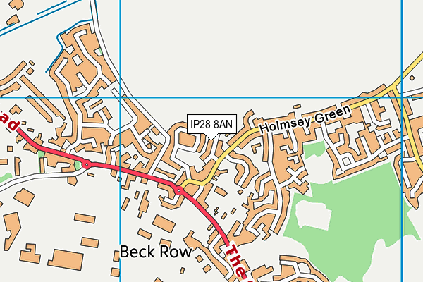 IP28 8AN map - OS VectorMap District (Ordnance Survey)