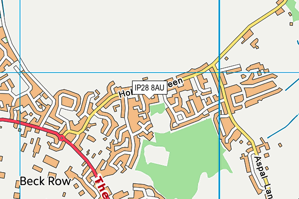 IP28 8AU map - OS VectorMap District (Ordnance Survey)