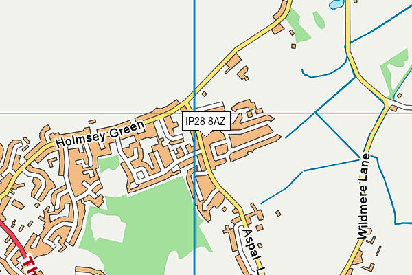 IP28 8AZ map - OS VectorMap District (Ordnance Survey)