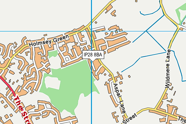 IP28 8BA map - OS VectorMap District (Ordnance Survey)