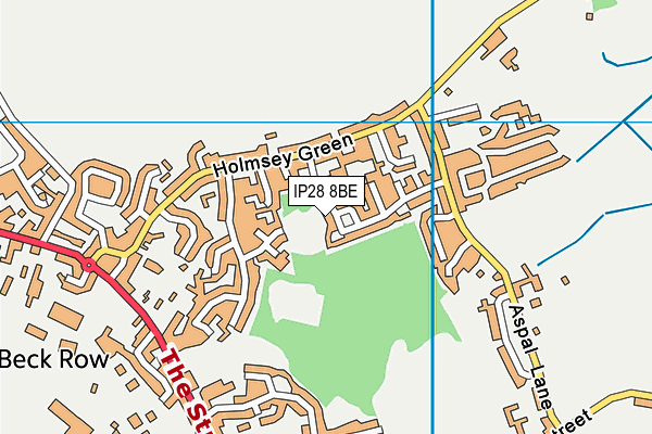 IP28 8BE map - OS VectorMap District (Ordnance Survey)