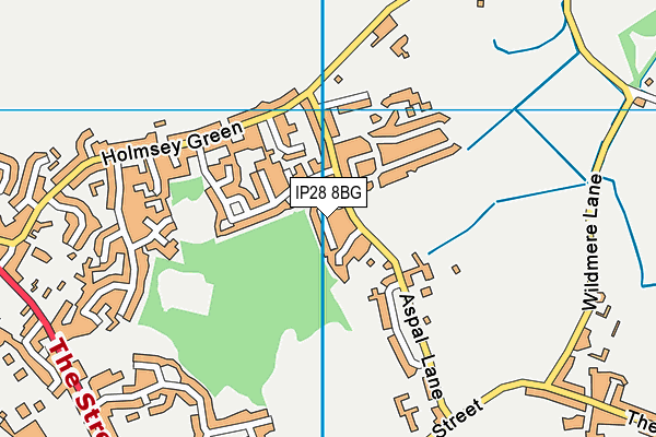 IP28 8BG map - OS VectorMap District (Ordnance Survey)