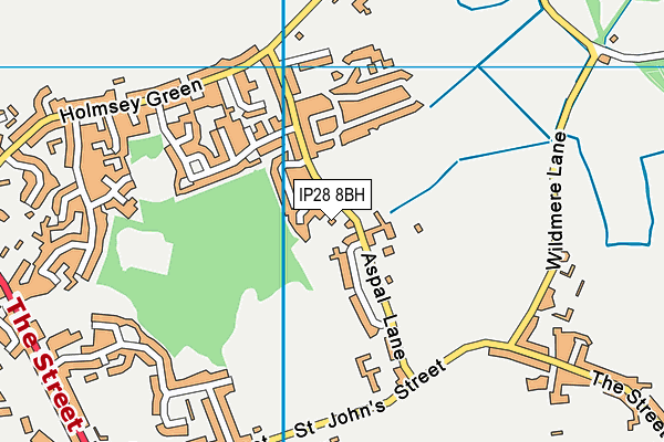 IP28 8BH map - OS VectorMap District (Ordnance Survey)