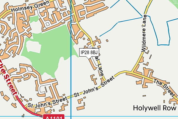 IP28 8BJ map - OS VectorMap District (Ordnance Survey)