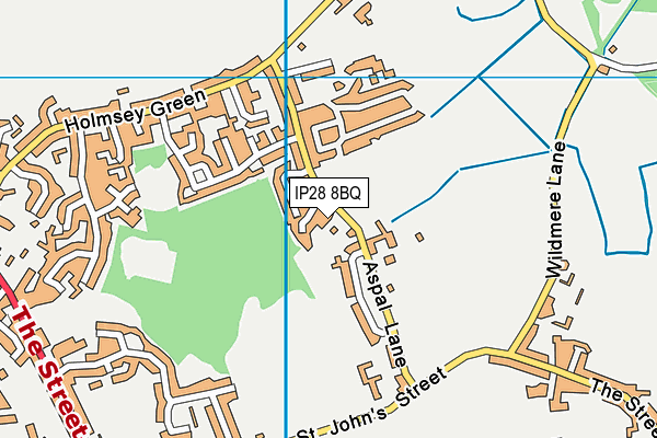 IP28 8BQ map - OS VectorMap District (Ordnance Survey)