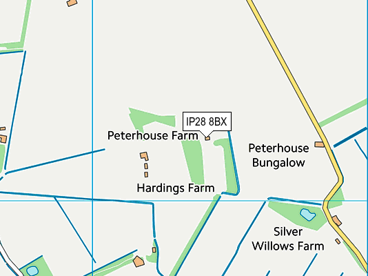 IP28 8BX map - OS VectorMap District (Ordnance Survey)