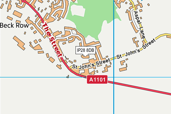 IP28 8DB map - OS VectorMap District (Ordnance Survey)