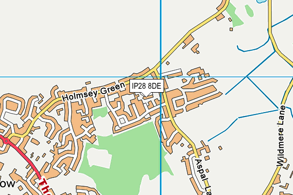 IP28 8DE map - OS VectorMap District (Ordnance Survey)