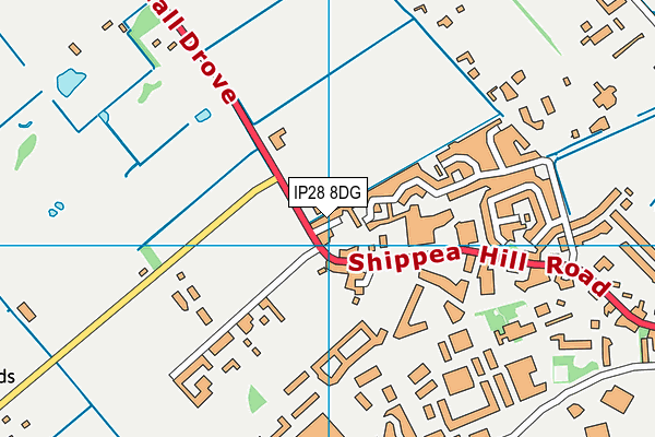 IP28 8DG map - OS VectorMap District (Ordnance Survey)