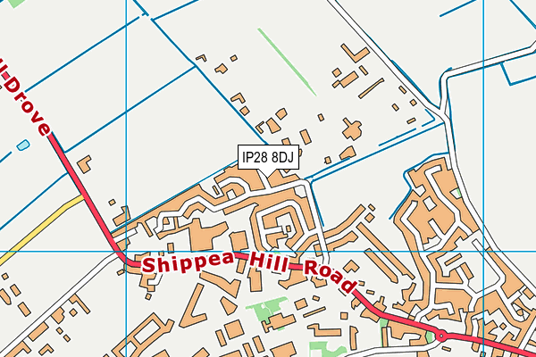 IP28 8DJ map - OS VectorMap District (Ordnance Survey)