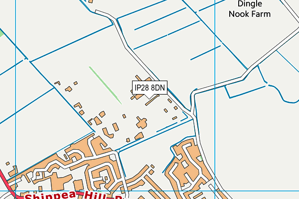 IP28 8DN map - OS VectorMap District (Ordnance Survey)