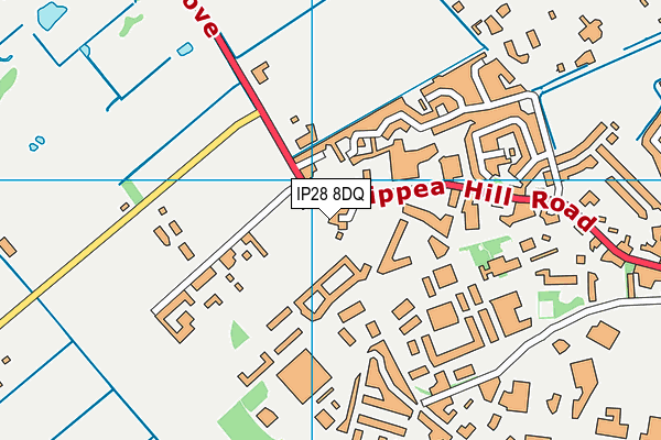 IP28 8DQ map - OS VectorMap District (Ordnance Survey)